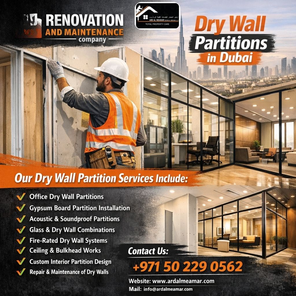 dry wall partitions in dubai
