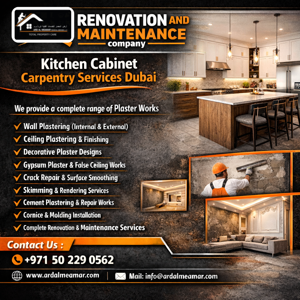 kitchen cabinet carpentry services dubai