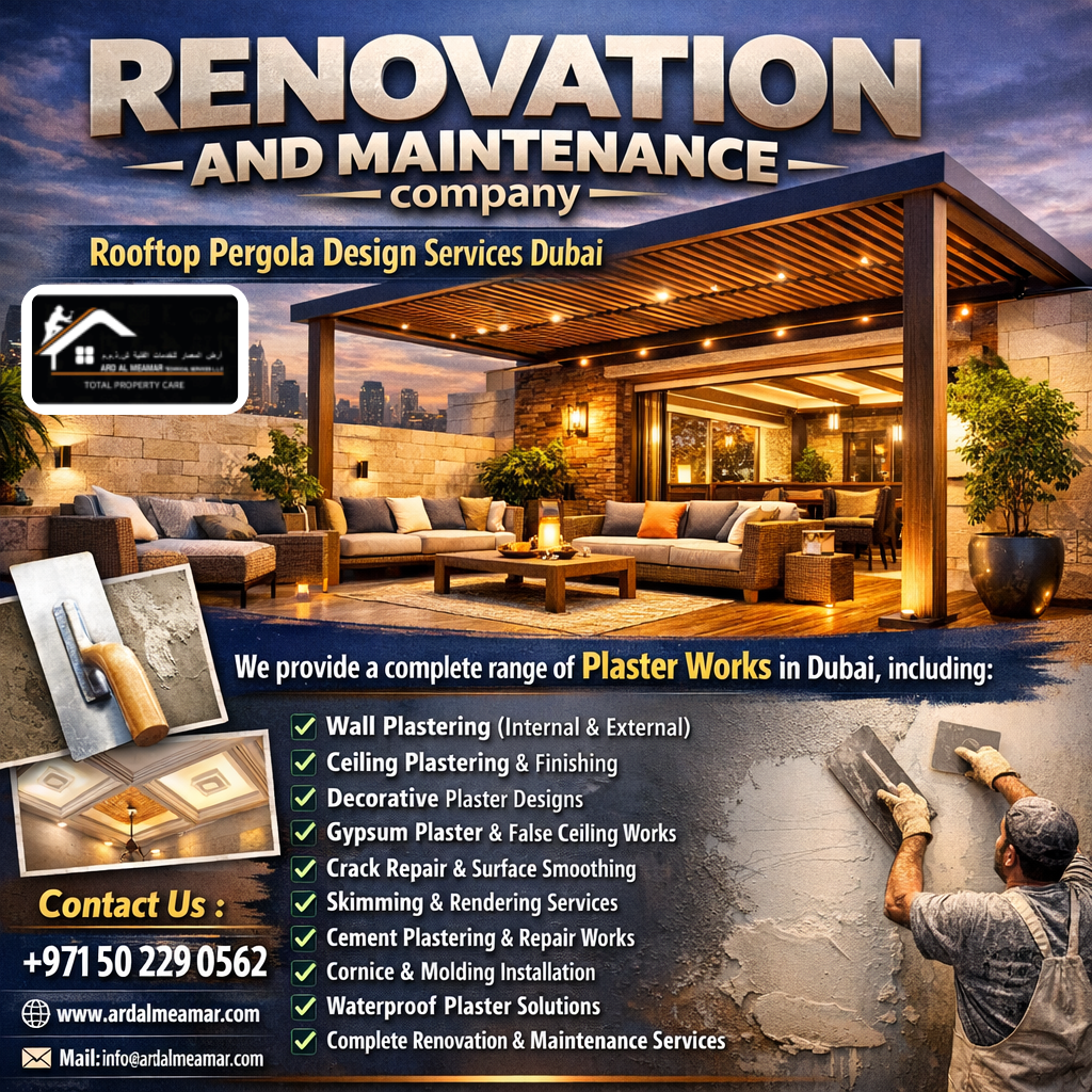 rooftop pergola design services dubai