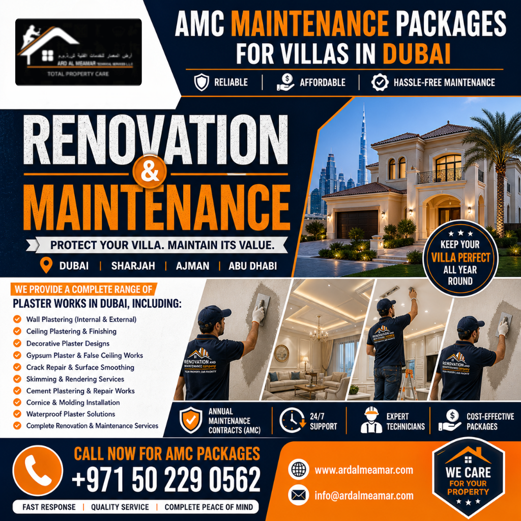 amc maintenance packages for villas in dubai