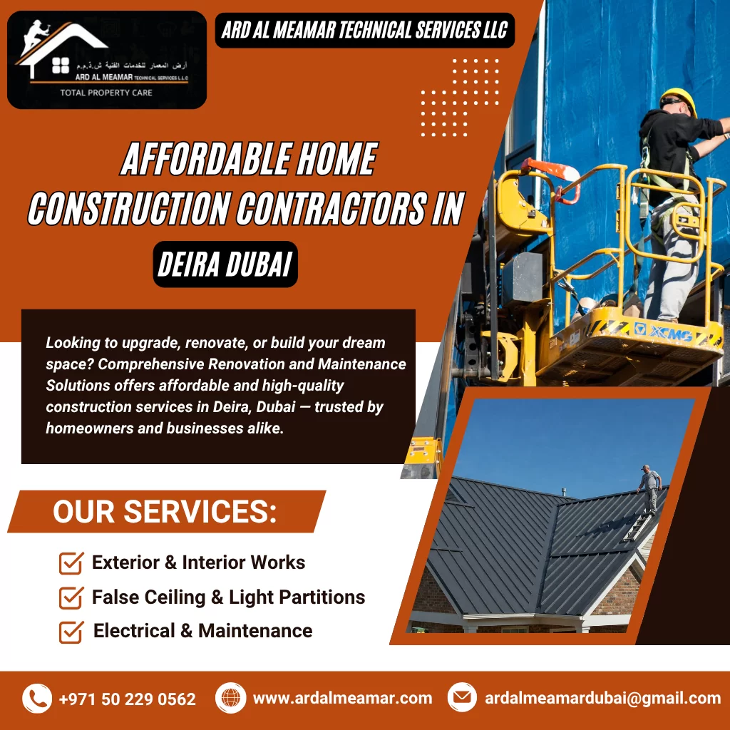 Affordable Home Construction Contractors in Deira Dubai