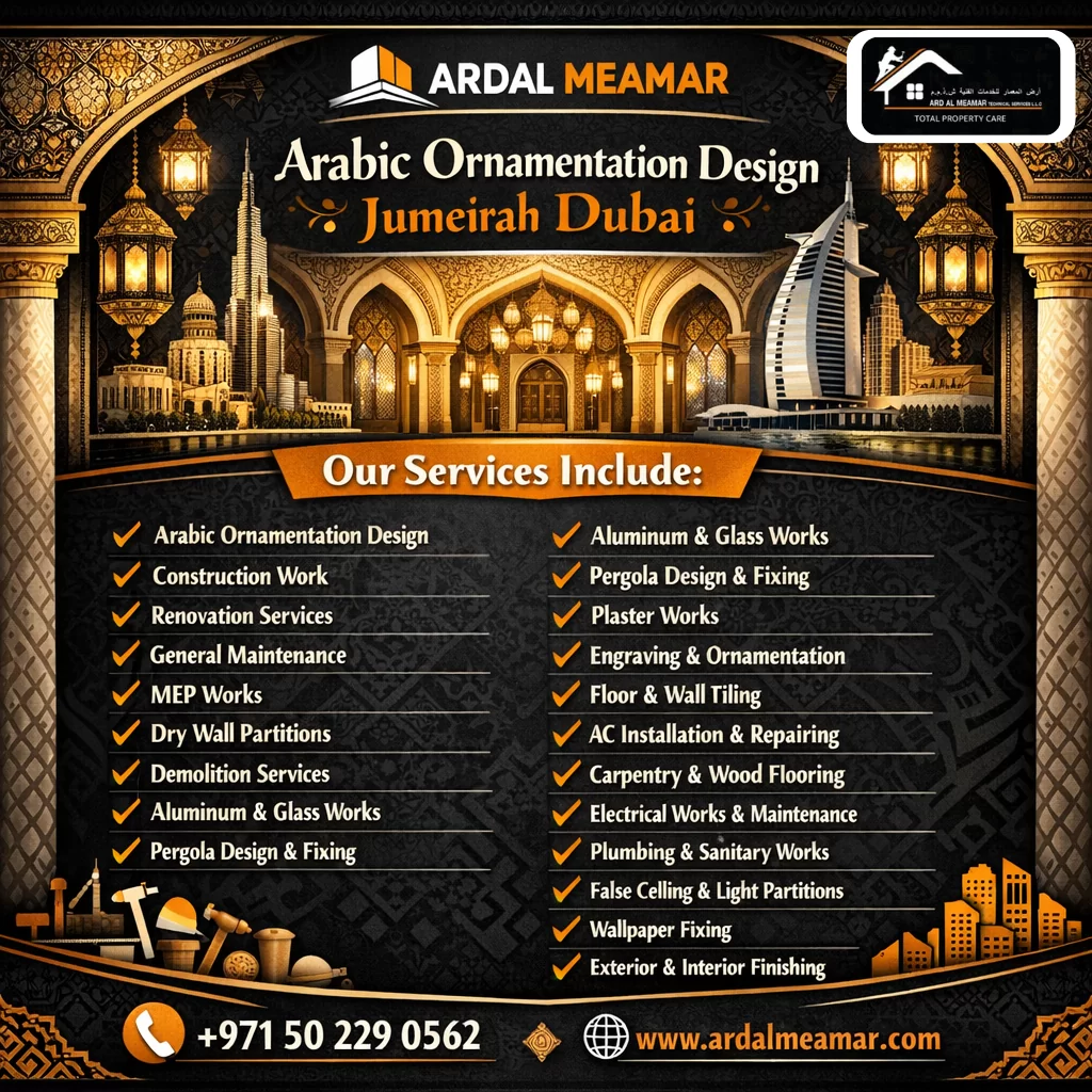 arabic ornamentation design experts in jumeirah dubai