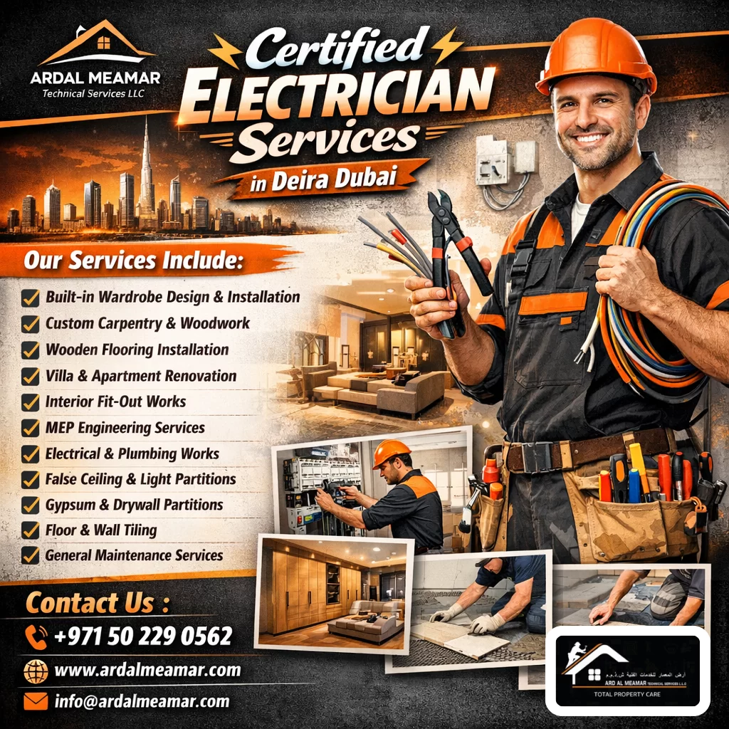 Certified Electrician Services in Deira Dubai