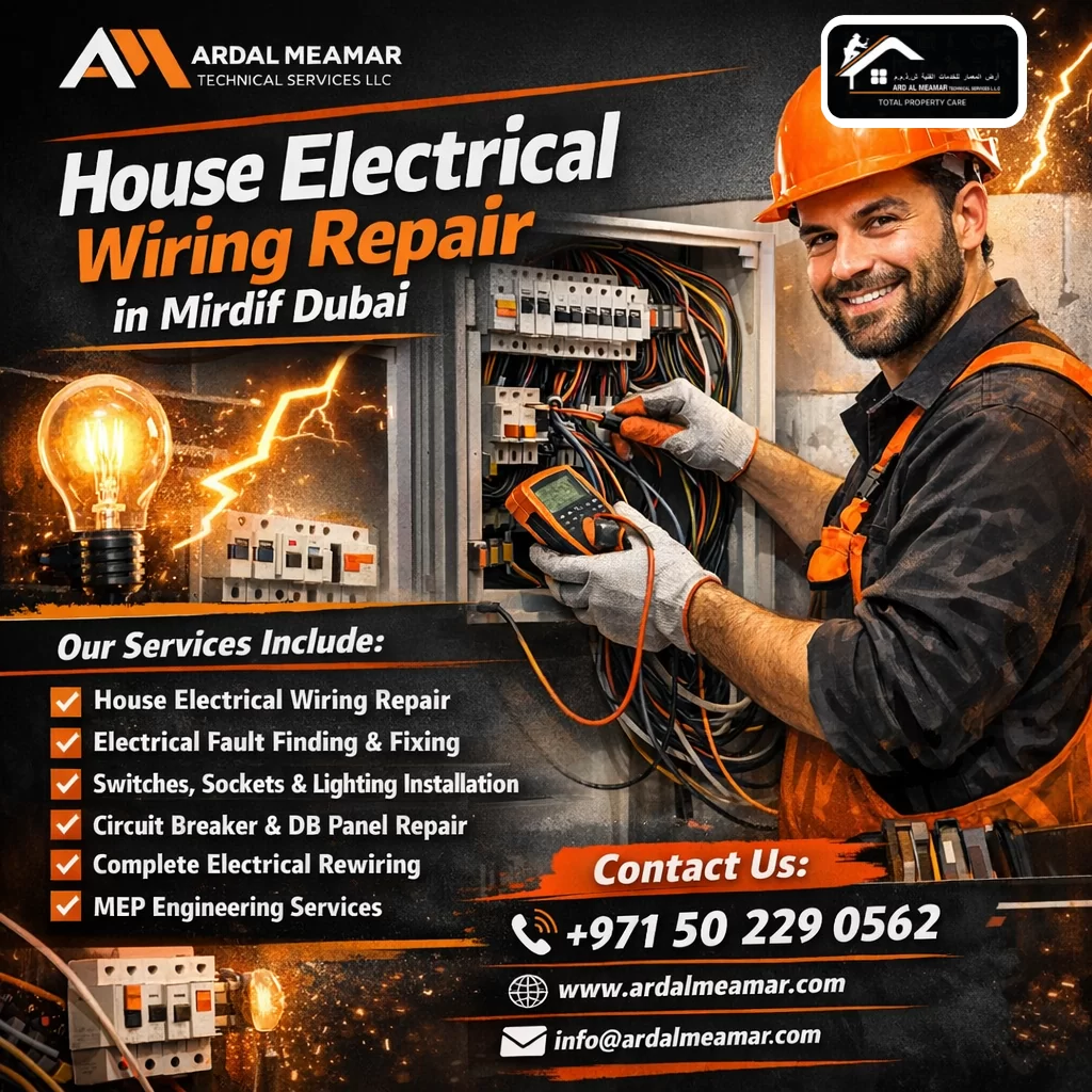 House Electrical Wiring Repair in Mirdif Dubai
