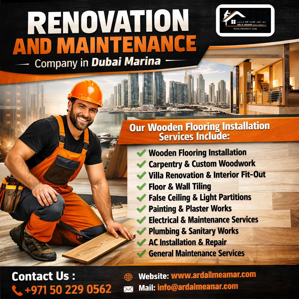Wooden Flooring Installation Experts in Dubai Marina