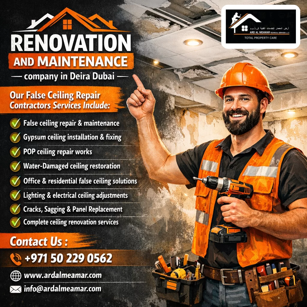 False ceiling repair contractors in Deira Dubai | 050 229 0562 False ceiling repair contractors in Deira Dubai