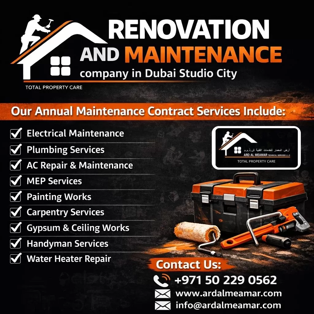 Annual Maintenance Contract in Dubai Studio City |050 229 0562 annual maintenance contract in dubai studio city