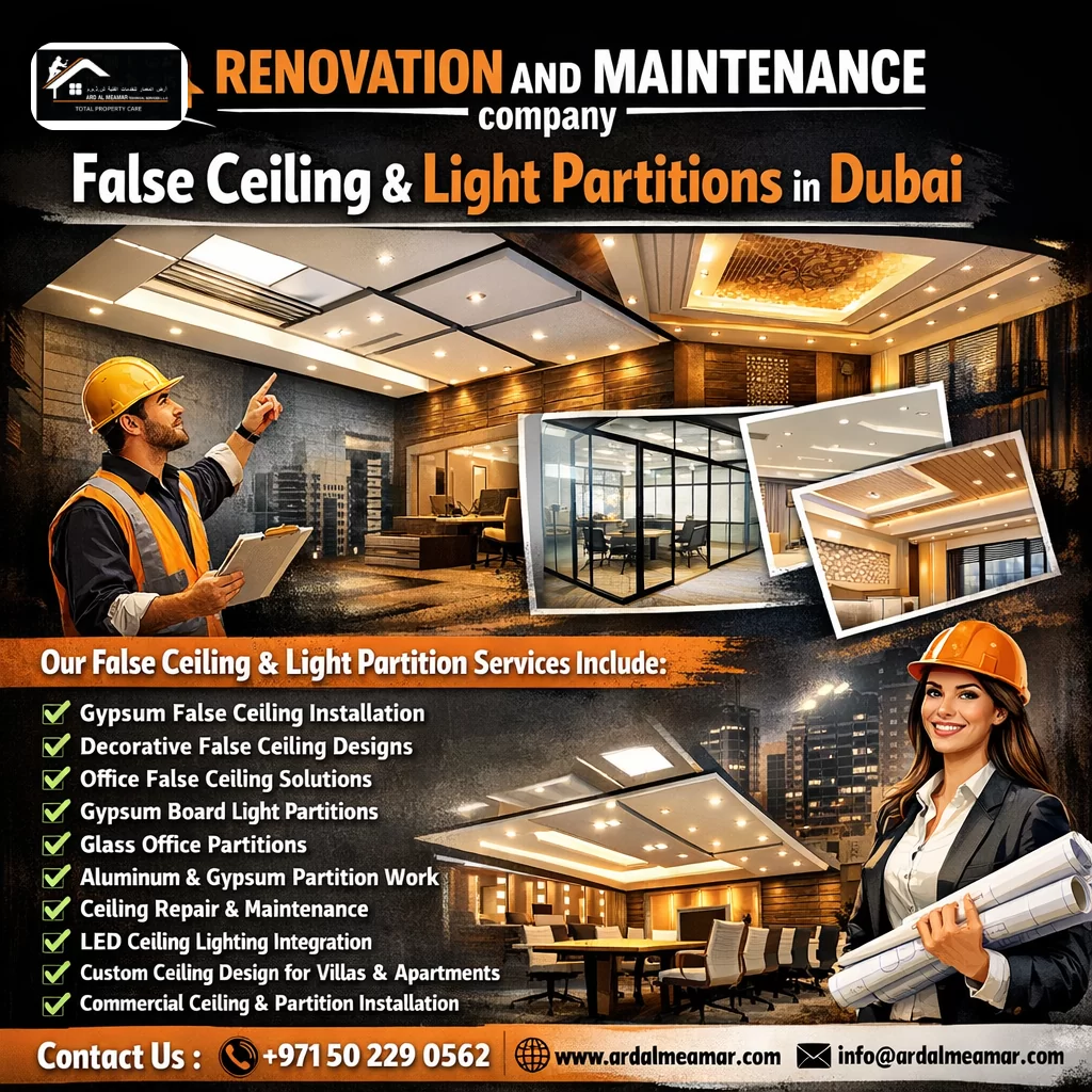 False Ceiling & Light Partitions  in Dubai