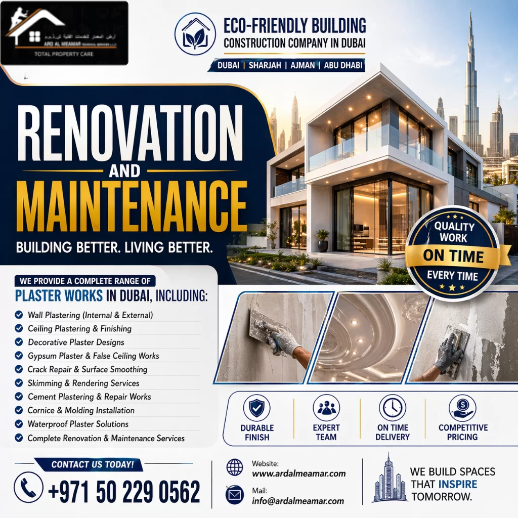 eco friendly building construction company in dubai