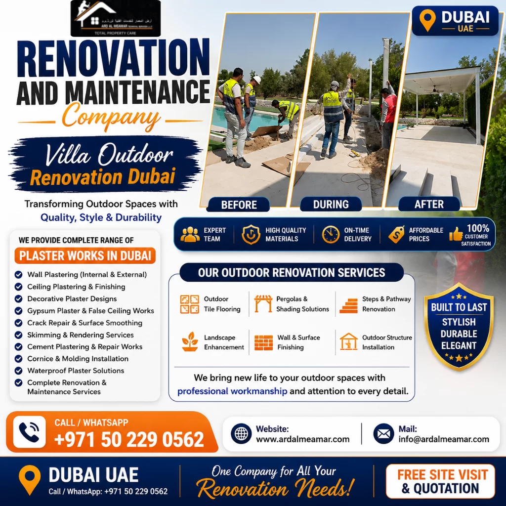 villa outdoor renovation dubai