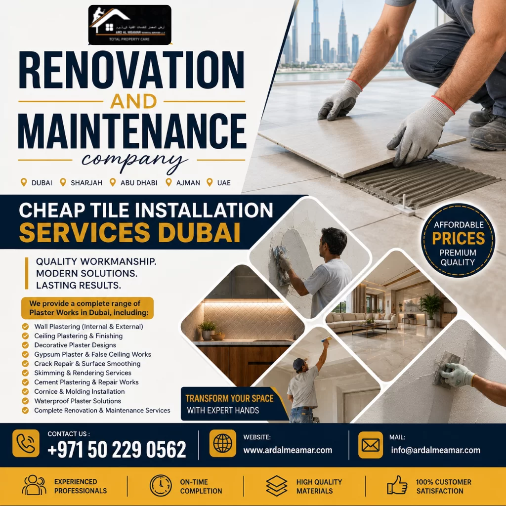 cheap tile installation services dubai