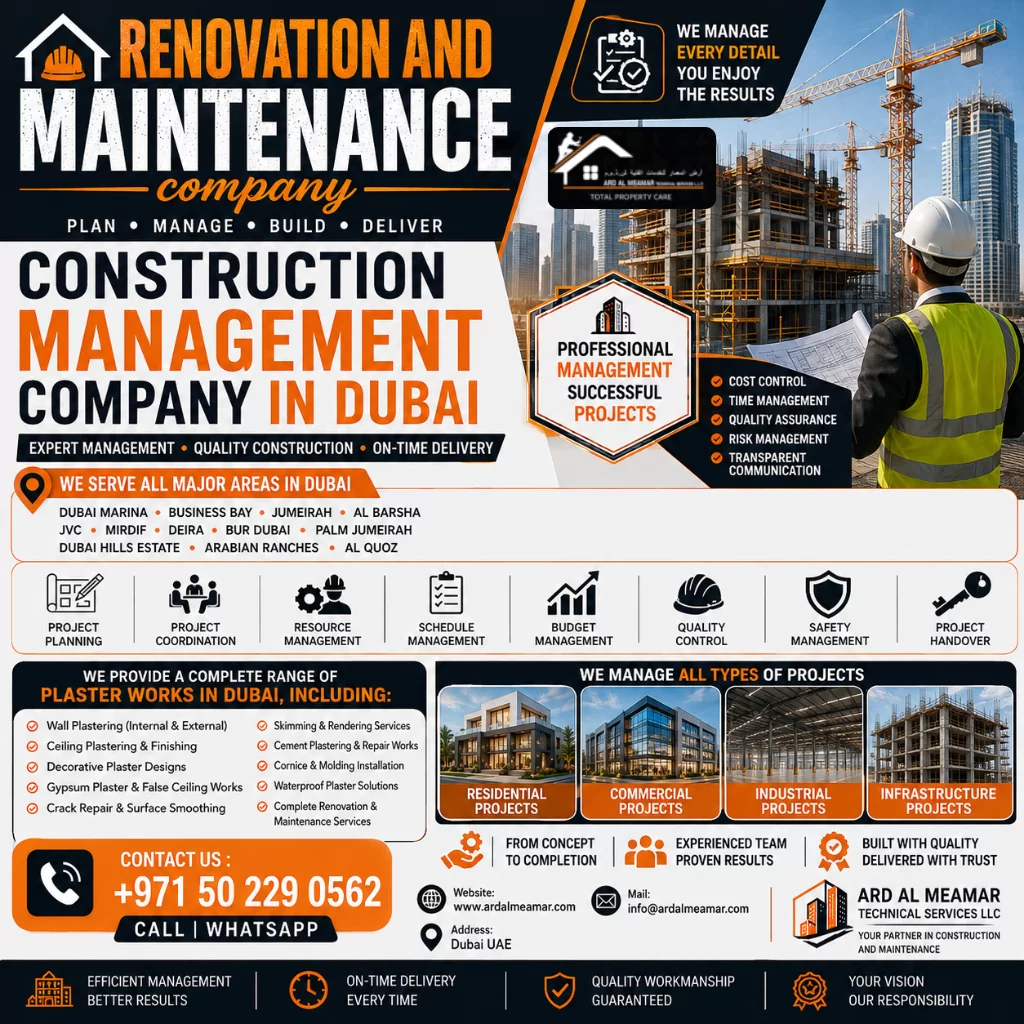 construction management company in dubai