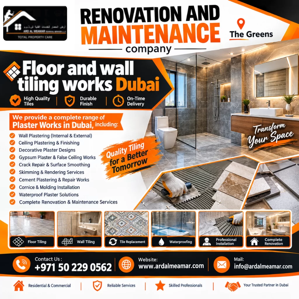floor and wall tiling works dubai